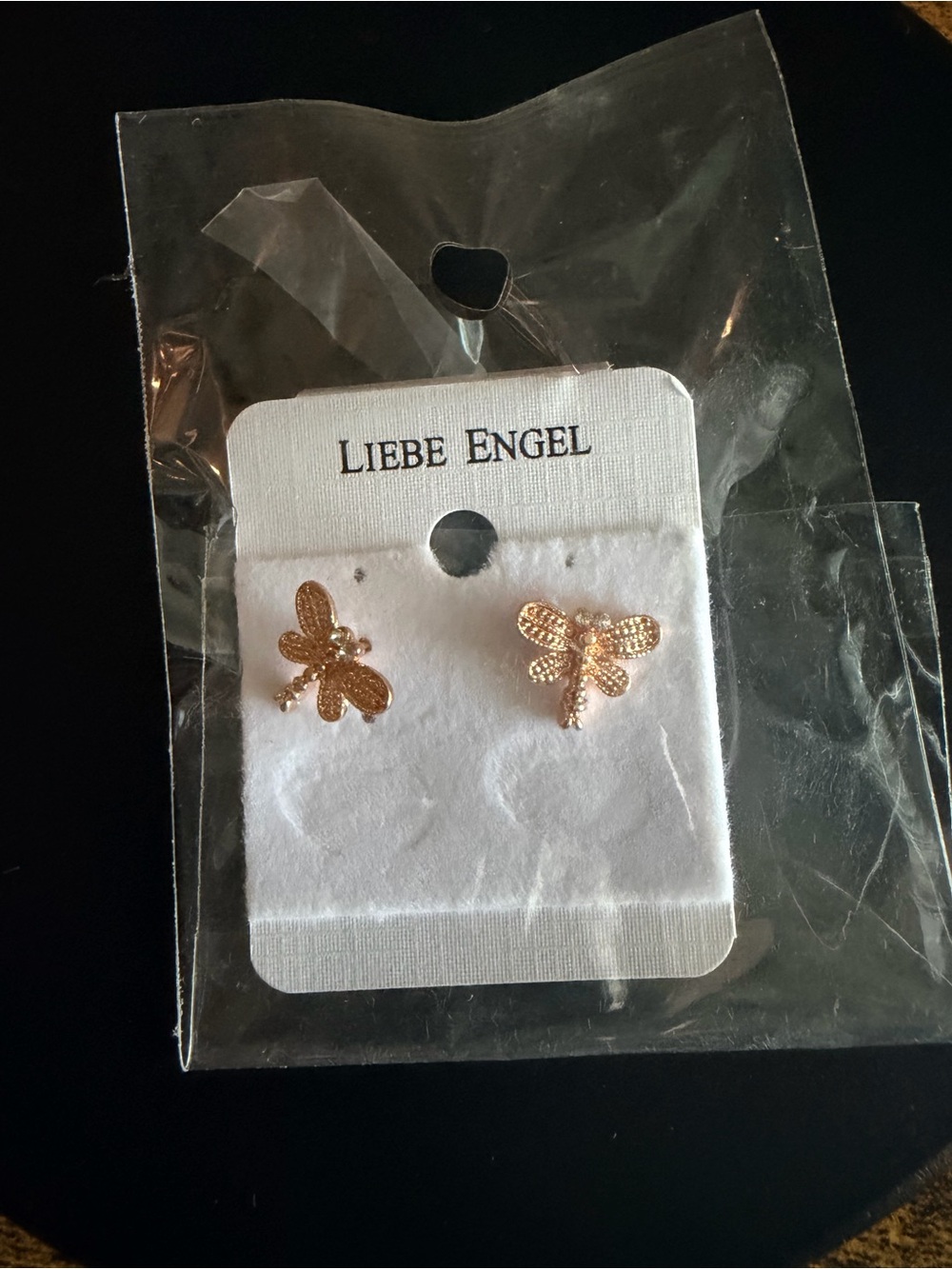 Gold Dragonfly Stud Earrings for Women